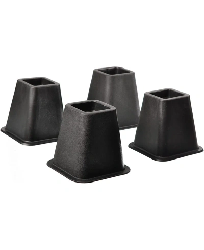 Homeitusa 5 To 6-inch Super Quality Bed And Furniture Risers 4-pack In Black