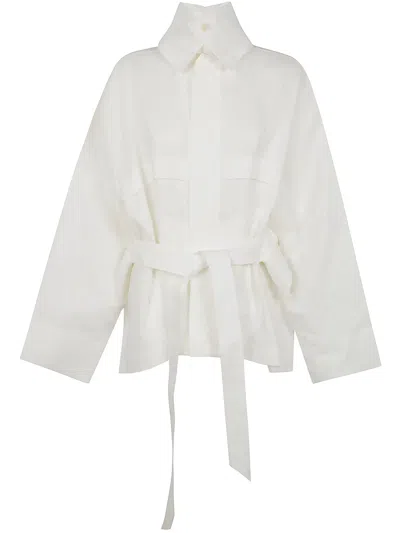 Homme Plisse Hempen Jacket In White