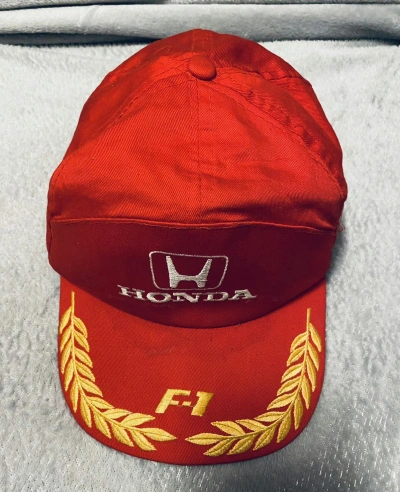 Pre-owned Honda X Racing Formula Uno Honda Racing Championship Cap Big Logo In Red