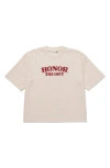Honor The Gift Stripe Boxy Logo Graphic T-shirt In Bone