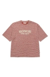 Honor The Gift Stripe Boxy Logo Graphic T-shirt In Brick
