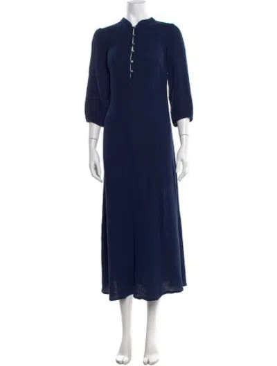 Pre-owned Honorine Long Dress In Blue