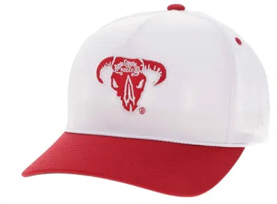 Hooey Bad Company Rodeo 5-panel High Profile Cap In White/red