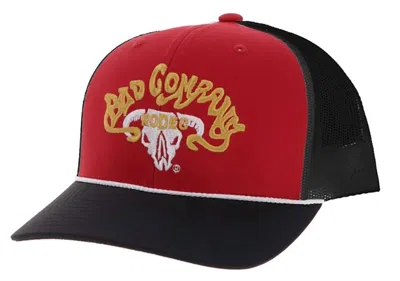 Hooey Bad Company Rodeo 6-panel Mid Profile Cap In Red/black