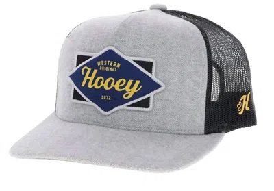 Hooey Diamond Patch 6-panel High Profile Cap In Grey/black In Gray
