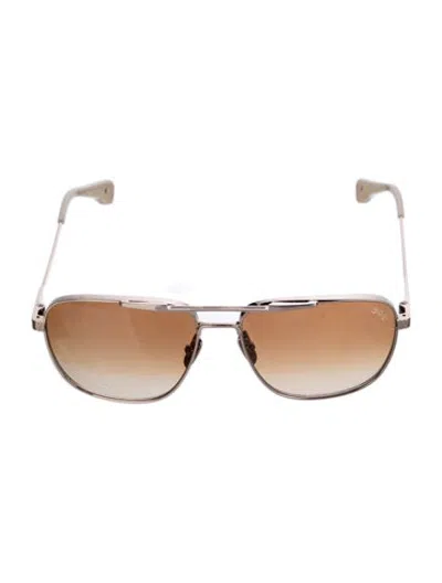 Pre-owned Hoorsenbuhs Aviator Gradient Sunglasses In Brown/gold