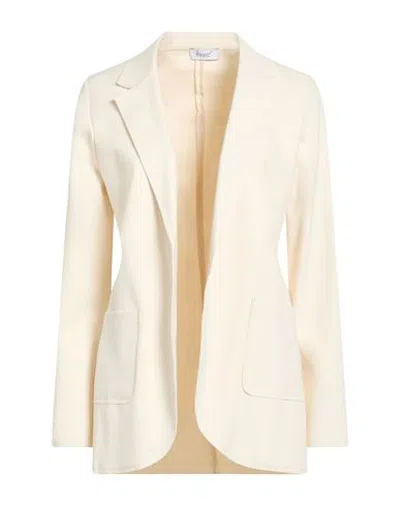 Hopper Woman Blazer Beige Size 12 Viscose, Polyamide, Elastane In White