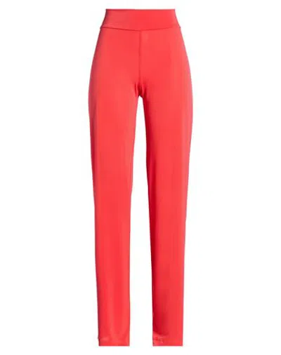 Hopper Woman Pants Coral Size Xl Polyester, Elastane In Red