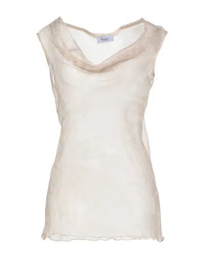 Hopper Woman Top Beige Size 10 Silk In Neutral