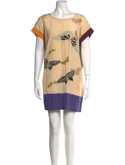 Pre-owned Hoss Intropia Floral Print Mini Dress In Multicolor
