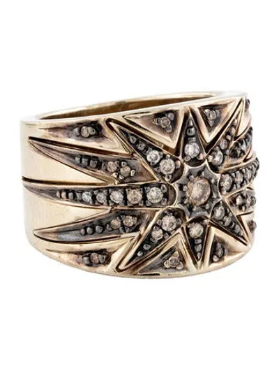 Pre-owned Hstern 18k Diamond Noble Stars Ring In Multicolor