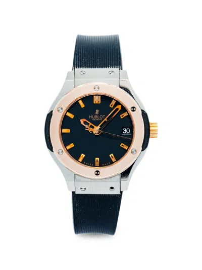 Pre-owned Hublot Classic Fusion 33mm Watch In Black