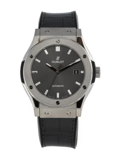 Pre-owned Hublot Classic Fusion Racing Grey Titanium Watch In Multicolor