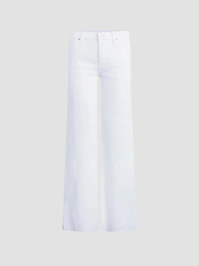 Hudson Rosie High Rise Wide Leg Jeans In White Lily