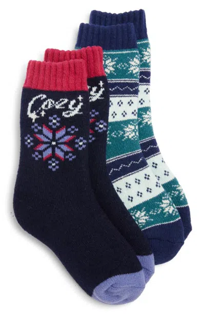 Hue 2-pack Holiday Cozy Crew Socks In Multi