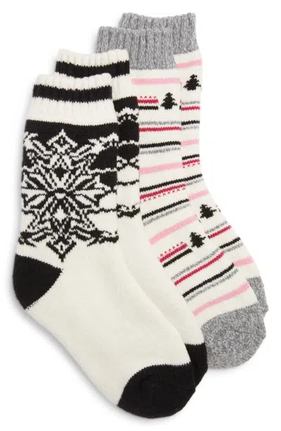 Hue 2-pack Holiday Cozy Crew Socks In White
