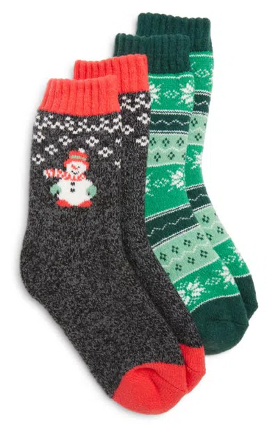 Hue 2-pack Holiday Cozy Crew Socks In Multi