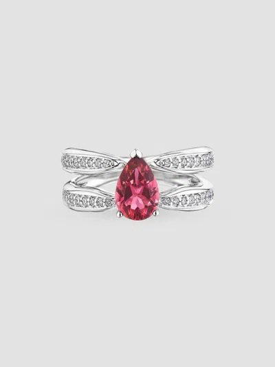 Hueb Women's 18k White Gold, Pink Tourmaline & 0.38 Tcw Diamond Ring