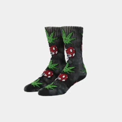 Huf Green Buddy Mushroom Tie Dye Socks