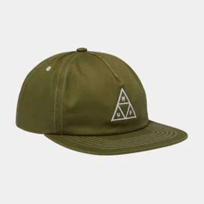 Huf Set Triple Triangle Snapback In Green