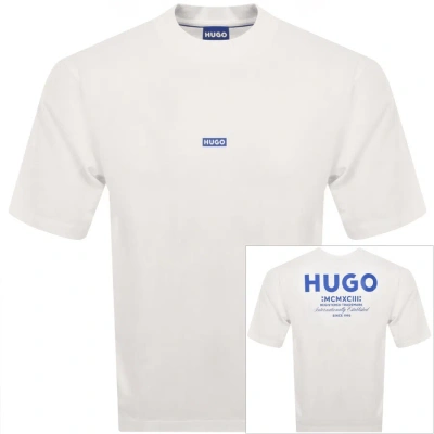 Hugo Blue Nalono T Shirt White