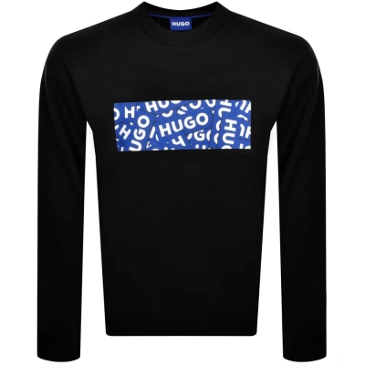 Hugo Blue Naylos Sweatshirt Black In Pattern