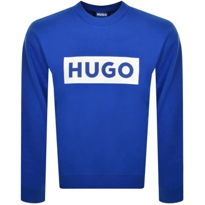 Hugo Blue Niero Sweatshirt Blue In Orange