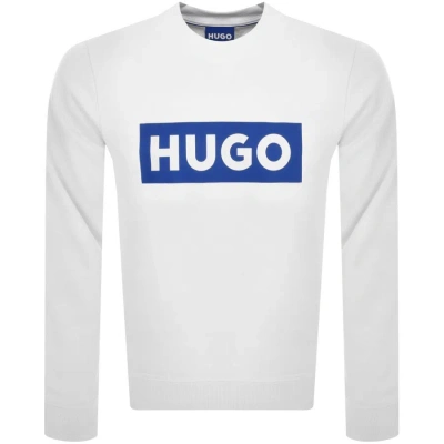 Hugo Blue Niero Sweatshirt White In Neutral