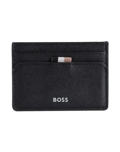 Hugo Boss Boss Man Document Holder Black Size - Recycled Leather In Blue