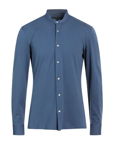 Hugo Boss Boss Man Shirt Navy Blue Size 15 ¾ Recycled Polyamide, Elastane
