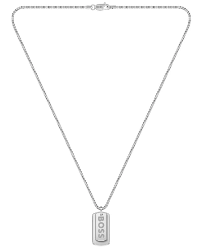 Hugo Boss Men's Devon Stainless Steel Necklaces In Silver