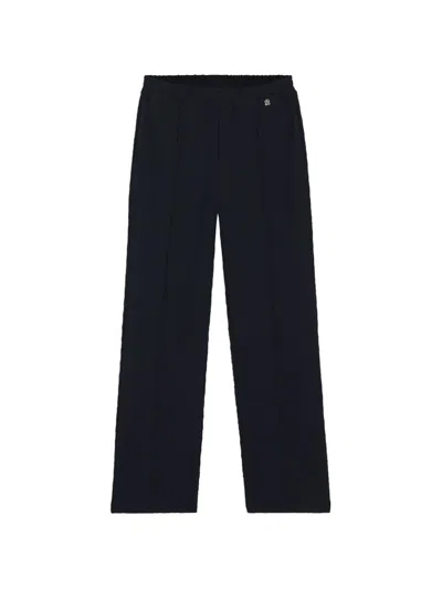 Hugo Boss Nadrid Straight-fit Tracksuit Bottoms In Diamond Jacquard In Blue