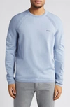 Hugo Boss Perform-x Crewneck Sweater In Open Blue