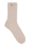 Hugo Boss Regular-length Socks With Metallic Double Monogram In Neutral