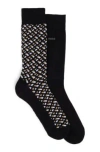 Hugo Boss Two-pack Of Regular-length Socks In Black