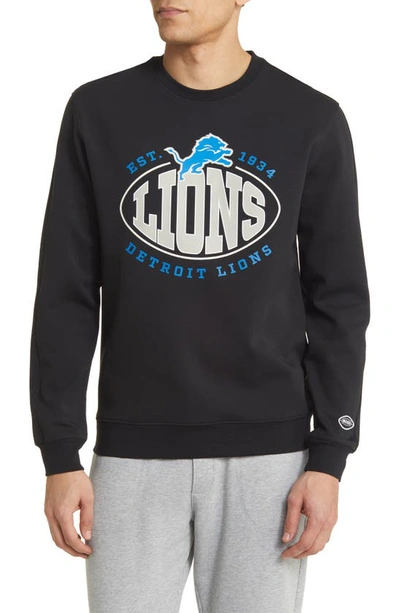 Hugo Boss X Nfl Crewneck Sweatshirt In Detroit Lions Black