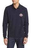 Hugo Boss Boss X Nfl Patlong Long Sleeve Piqué Polo In New England Patriots Dark Blue