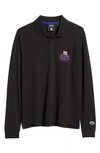 Hugo Boss Boss X Nfl Patlong Long Sleeve Piqué Polo In New York Giants Black