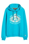 Hugo Boss X Nfl Touchback Graphic Hoodie In Miami Dolphins Open Green