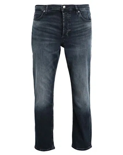 Hugo Man Jeans Blue Size 35w-32l Cotton, Elastane