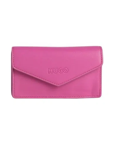 Hugo Woman Document Holder Fuchsia Size - Recycled Polyester, Recycled Polyurethane, Polyurethane In Pink