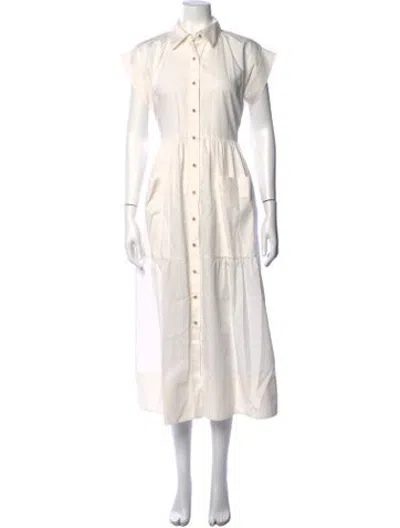 Pre-owned Hunter Midi Length Dress In White