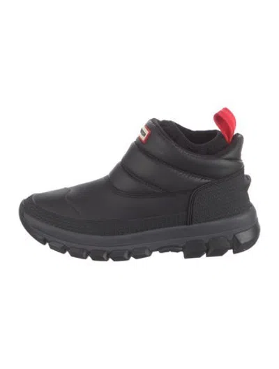 Pre-owned Hunter Nylon Lace-up Boots In Black
