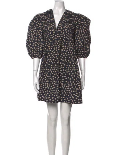 Pre-owned Hunter Printed Mini Dress In Black