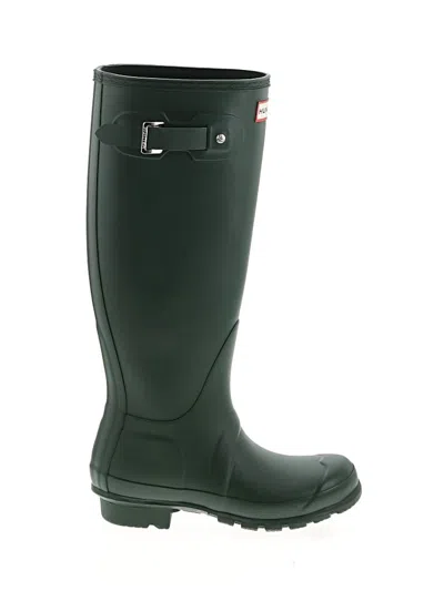 Pre-owned Hunter Rain Boots In Green