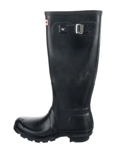 Pre-owned Hunter Rubber Rain Boots In Blue