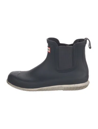 Pre-owned Hunter Rubber Rain Boots In Blue