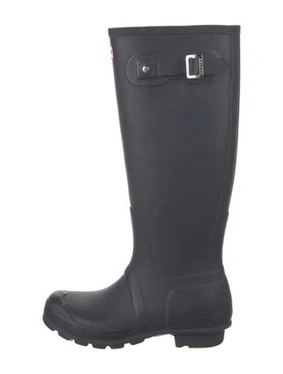 Pre-owned Hunter Rubber Rain Boots In Blue