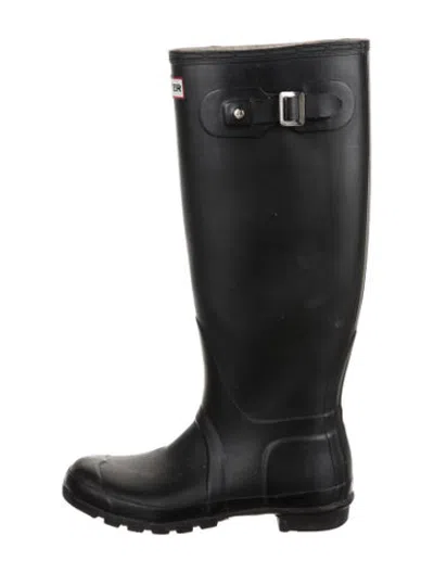 Pre-owned Hunter Rubber Rain Boots In Blue