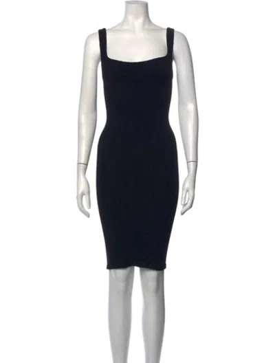 Pre-owned Hunza G Square Neckline Mini Dress In Black